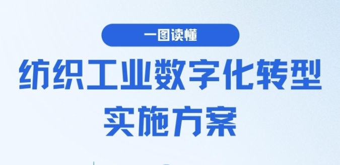 《纺织工业数字化转型实施方案》一图读懂
