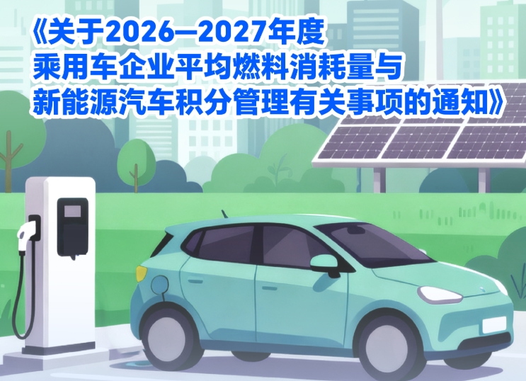 一图读懂《关于2026—2027年度乘用车企业平均燃料消耗量与新能源汽车积分管理有关事项的通知》